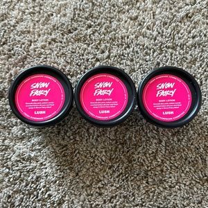 Lush Snow Fairy body lotion, set of (3) 3.5 oz. containers